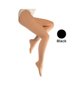 Ladies' Sheer Moderate  Queen+ 15-20mmHg  Panty Hose  Black
